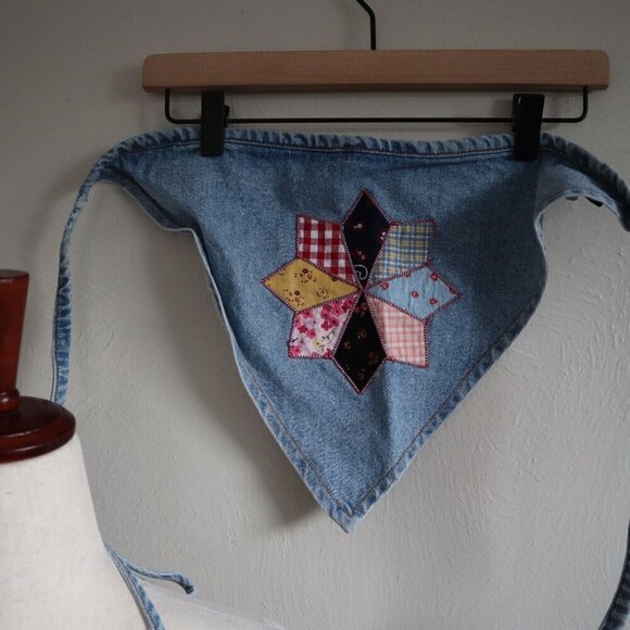 ABS Denim Mini Dress and Matching Bandana Size 2 - Picture 3 of 7